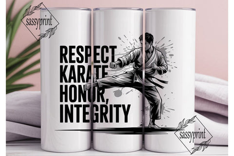 Karate Values 20oz Tumbler Wrap Sublimation sassyprint 