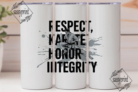 Karate Values 20oz Tumbler Wrap Sublimation sassyprint 