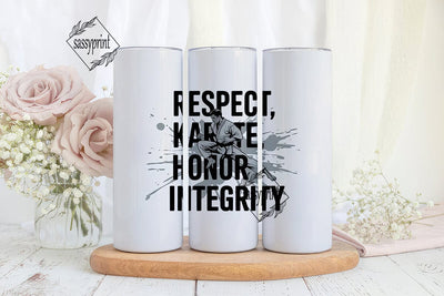 Karate Values 20oz Tumbler Wrap Sublimation sassyprint 