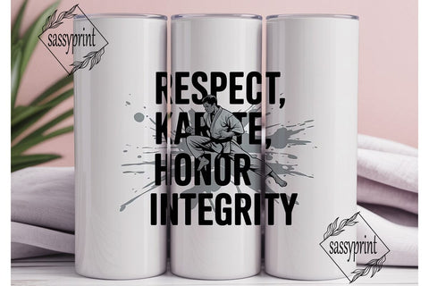 Karate Values 20oz Tumbler Wrap Sublimation sassyprint 