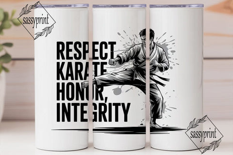 Karate Values 20oz Tumbler Wrap Sublimation sassyprint 