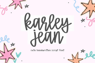 Karley Jean - Cute Script Font Font KA Designs 