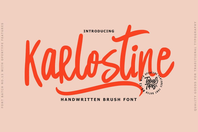 Karlostine Font Typeface Font Fadeline Std. 