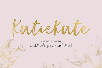 Katiekate Calligraphy Font Duo Font Beck McCormick 