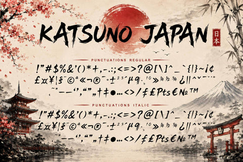 Katsuno Japan Font Prasetya Letter 