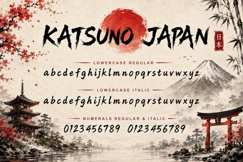 Katsuno Japan Font Prasetya Letter 