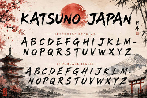 Katsuno Japan Font Prasetya Letter 