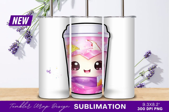 Kawaii anime inspired tumbler png graphic Sublimation Regulrcrative 