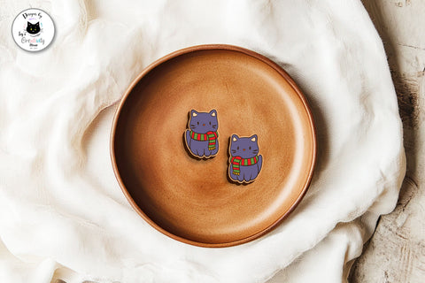 Kawaii Autumn Stud Earrings SVG SVG Ivy's Creativity House 