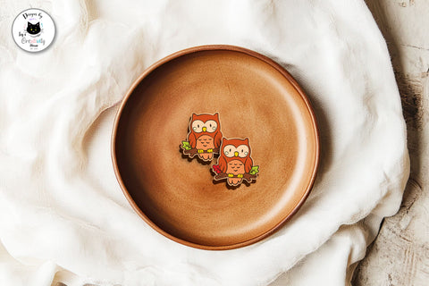 Kawaii Autumn Stud Earrings SVG SVG Ivy's Creativity House 