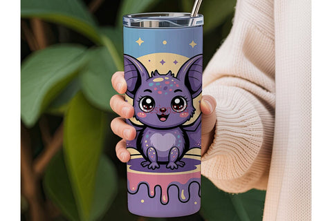 Kawaii Bat 20oz Tumbler Wrap Sublimation DesignSVG 