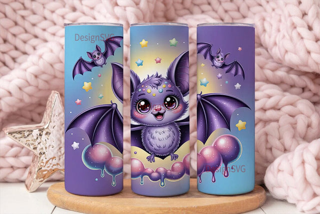Kawaii Bat 20oz Tumbler Wrap Sublimation DesignSVG 