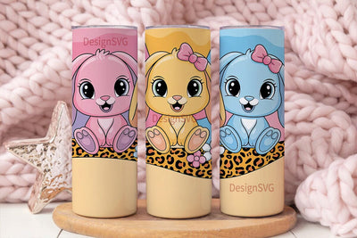 Kawaii BunTHSPs Easter Tumbler Wrap Sublimation DesignSVG 