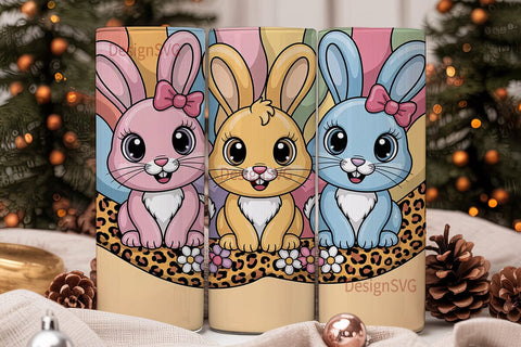 Kawaii BunTHSPs Easter Tumbler Wrap Sublimation DesignSVG 