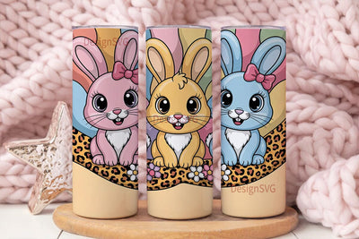 Kawaii BunTHSPs Easter Tumbler Wrap Sublimation DesignSVG 