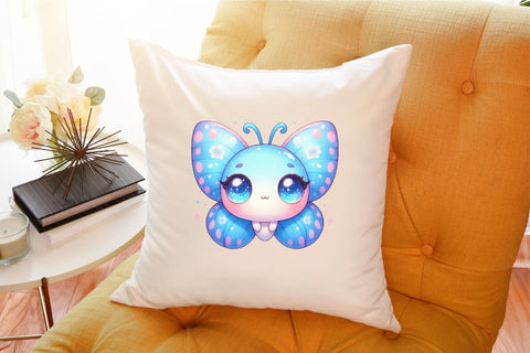 Kawaii Butterflies Clipart Butterfly Png Sublimation designartist 