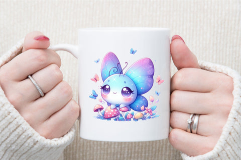 Kawaii Butterflies Clipart Butterfly Png Sublimation designartist 