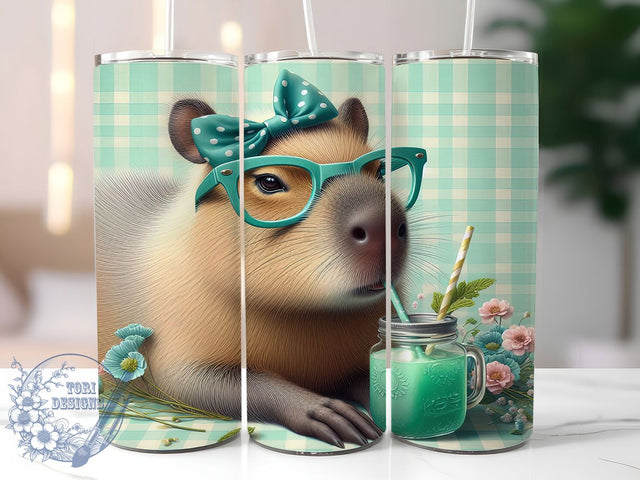 Kawaii Capybara Wildlife Tumbler Wrap, Exotic Animal Design, Cute Rodent Tumbler, Animal Meme Cup, Kawaii Capybara Art, Wildlife Pattern, Unique Animal Gift Sublimation ToriDesigns 