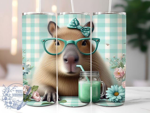 Kawaii Capybara Wildlife Tumbler Wrap, Exotic Animal Design, Cute Rodent Tumbler, Animal Meme Cup, Kawaii Capybara Art, Wildlife Pattern, Unique Animal Gift Sublimation ToriDesigns 