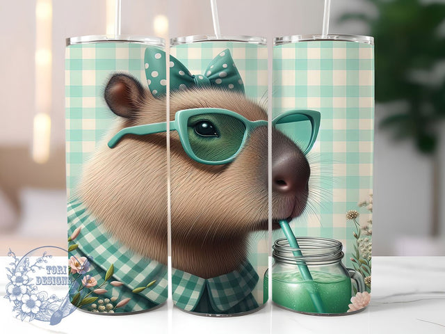 Kawaii Capybara Wildlife Tumbler Wrap, Exotic Animal Design, Cute Rodent Tumbler, Animal Meme Cup, Kawaii Capybara Art, Wildlife Pattern, Unique Animal Gift Sublimation ToriDesigns 