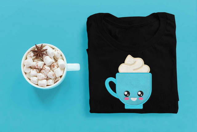 Kawaii Cartoon Hot Cocoa Applique Embroidery Embroidery/Applique DESIGNS Designed by Geeks 