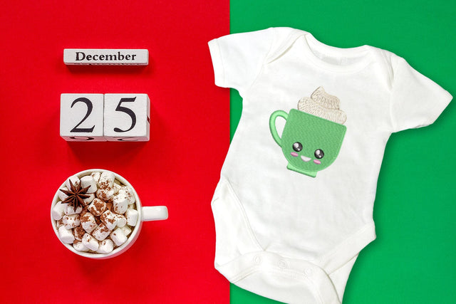 Kawaii Cartoon Hot Cocoa Mini Embroidery Embroidery/Applique DESIGNS Designed by Geeks 