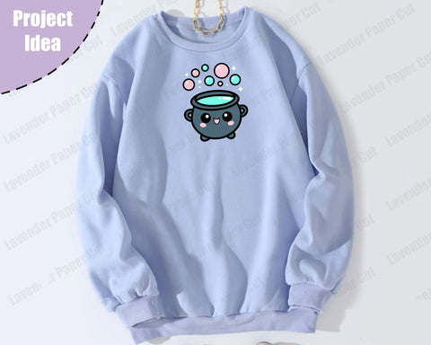 Kawaii Cauldron Layered SVG, Witchy SVG, Halloween SVG, Bubbling Cauldron, Cut files for Cricut and Silhouette SVG Lavender Paper Cut 