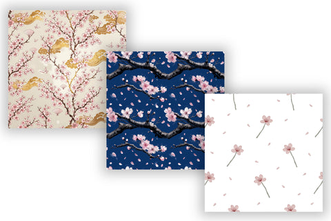 Kawaii Cherry Blossom Digital Paper, Seamless Watercolor Floral Pattern, Pack Printable Scrapbook Paper, Japanese Cute Design Bundle Digital Pattern FloridPrintables 