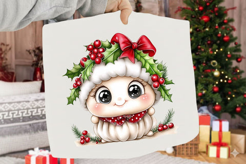 Kawaii Christmas Dumpling Clipart Bundle Sublimation SVGArt 