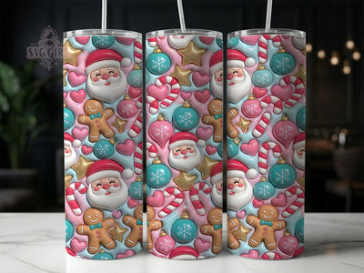 Kawaii Christmas Pattern 20oz Tumbler, Kawaii Christmas, Christmas Pattern, Kawaii Pattern, Kawaii Tumbler, Pattern Tumbler, Kawaii Christmas PNG, Kawaii Pattern PNG Sublimation SvggirlplusArt 
