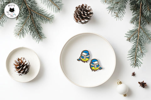 Kawaii Christmas Stud Earrings Bundle SVG Ivy's Creativity House 