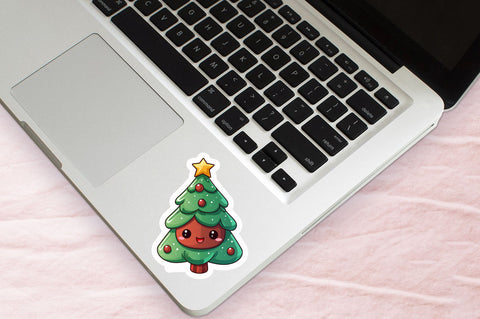 Kawaii christmas tree Sticker Design SVG Regulrcrative 