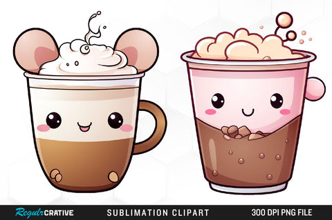 Kawaii Clipart Bundle Sublimation Regulrcrative 