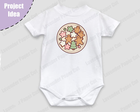 Kawaii Cookie Platter SVG, Gingerbread Holiday Cookies PNG, JPEG, Sublimation, Christmas Cookies, Sugar Cookies, Baking Svg SVG Lavender Paper Cut 