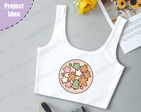 Kawaii Cookie Platter SVG, Gingerbread Holiday Cookies PNG, JPEG, Sublimation, Christmas Cookies, Sugar Cookies, Baking Svg SVG Lavender Paper Cut 