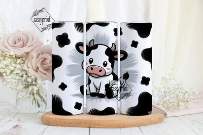 Kawaii Cow 20oz Tumbler Wrap Sublimation sassyprint 