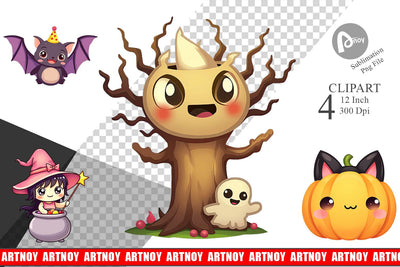 Kawaii Creepy Club Clipart Sublimation artnoy 