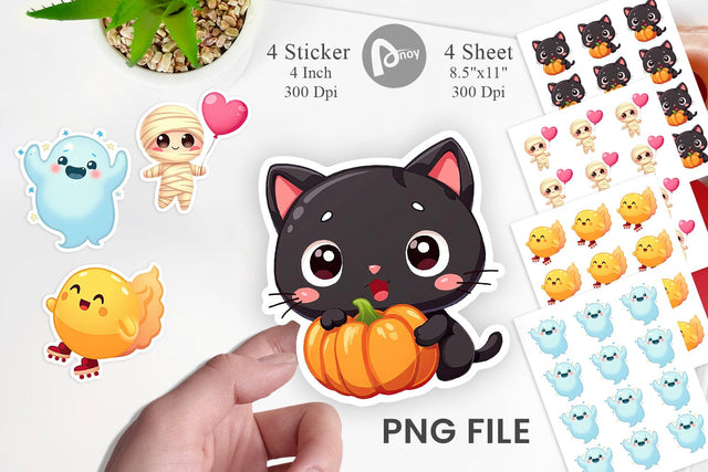 Kawaii Creepy Club Sticker Sublimation artnoy 