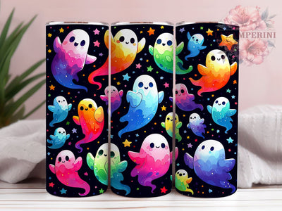 Kawaii Cute Ghost Halloween 20oz Tumbler Wrap PNG, Spooky Tumbler Png, Straight & Tapered Tumbler Wrap, Instant Digital Download Sublimation Li Zamperini 