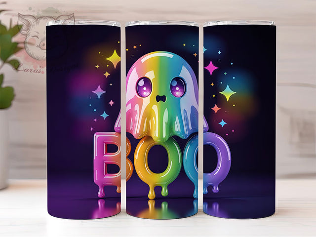 Kawaii Cute Ghost Pastel Halloween Tumbler, Cute Ghost Wrap, Boo Spooky Season, 20oz Sublimation Design, Pastel Halloween Tumbler, Adorable Ghost Drinkware, Spooky Cute Wrap Sublimation Lara' s Designs 