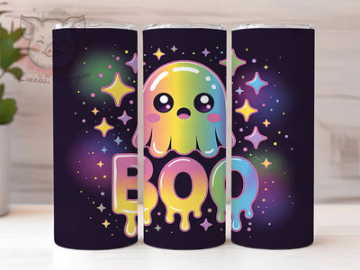 Kawaii Cute Ghost Pastel Halloween Tumbler, Cute Ghost Wrap, Boo Spooky Season, 20oz Sublimation Design, Pastel Halloween Tumbler, Adorable Ghost Drinkware, Spooky Cute Wrap Sublimation Lara' s Designs 