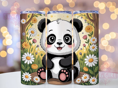 Kawaii Cute Panda 20oz Tumbler, Cute Panda Cup Wrap, Adorable Panda Design, Sublimation Tumbler Wrap, 20Oz Tumbler Design, Artistic Kawaii Cup, Stylish Panda Wrap Sublimation SvggirlplusArt 