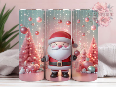 Kawaii Cute Santa Christmas Tumbler, Cute Christmas Wrap, Holiday Mug Design, Sublimation Wrap, Festive Drinkware, Adorable Winter Gift, Cartoon Christmas Cup Sublimation Li Zamperini 