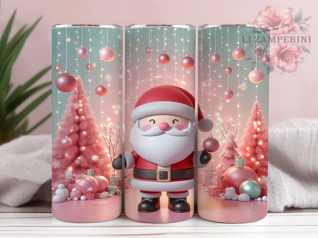 Kawaii Cute Santa Christmas Tumbler, Cute Christmas Wrap, Holiday Mug Design, Sublimation Wrap, Festive Drinkware, Adorable Winter Gift, Cartoon Christmas Cup Sublimation Li Zamperini 