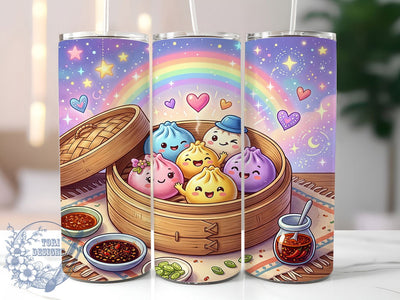 Kawaii Dim Sum 20oz Tumbler, Kawaii Dim Sum, Dim Sum Tumbler, Kawaii Tumbler, Dim Sum PNG, Kawaii Dim Sum PNG, Kawaii Food Tumbler, 20oz Tumbler Wrap Sublimation ToriDesigns 