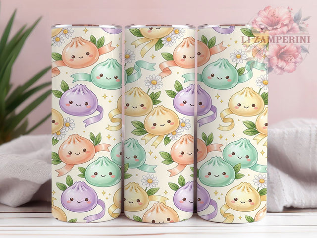Kawaii Dumpling Pattern 20oz Tumbler, Kawaii Dumpling, Dumpling Pattern, Kawaii Pattern, Dumpling Tumbler, Kawaii Tumbler, Kawaii Dumpling PNG, Dumpling Pattern PNG Sublimation Li Zamperini 