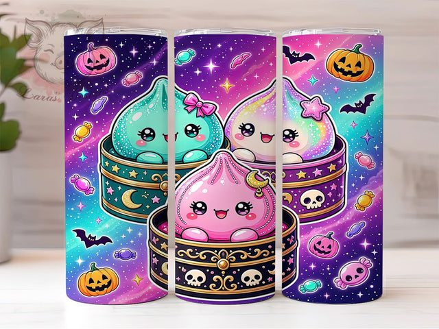 Kawaii Dumplings Halloween 20oz Tumbler, Kawaii Dumplings, Cute Halloween, 20oz Wrap, Pastel Spooky, Whimsical Style, Sublimation Tumbler, Festive Pattern Sublimation Lara' s Designs 