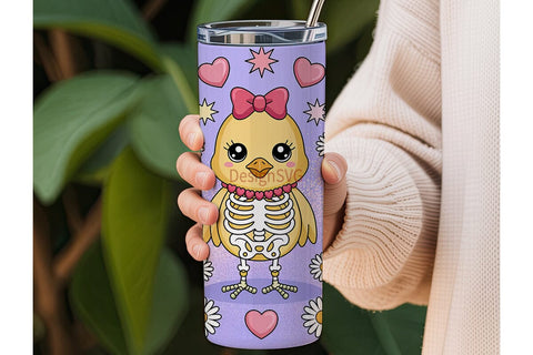 Kawaii Emo Chick 20oz Tumbler Wrap Sublimation DesignSVG 