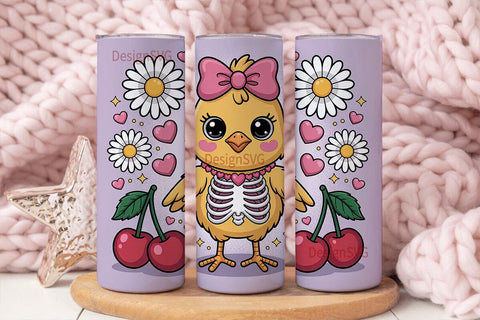 Kawaii Emo Chick 20oz Tumbler Wrap Sublimation DesignSVG 