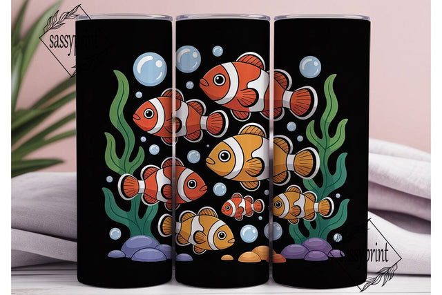 Kawaii Fish 20oz Tumbler Wrap Sublimation sassyprint 